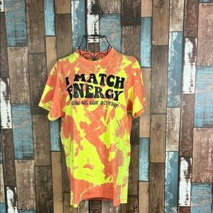 Gildan Vibrant Orange and Yellow tie dyed Tee